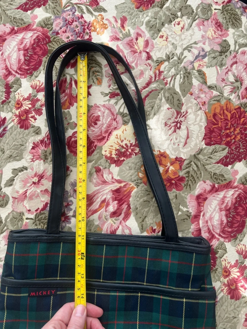 90s y2k vintage plaid Mickey purse Disney - Picture 5 of 9
